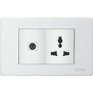 Bộ tivi, ổ cắm 3 chấu UTEN Series V3.0 theo bộ