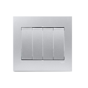 Bộ công tắc bốn 2 chiều 16AX màu xám KB34S_AS Schneider