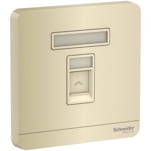 Bộ ổ cắm mạng cat5e đơn màu vàng E8331RJS5_WG_G19 Schneider