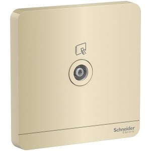 Bộ ổ cắm TV đơn màu vàng E8331TV_WG_G19 Schneider