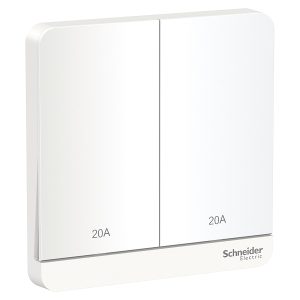 Bộ công tắc đôi 2 cực 20A màu trắng E8332D20N_WE_G19 Schneider