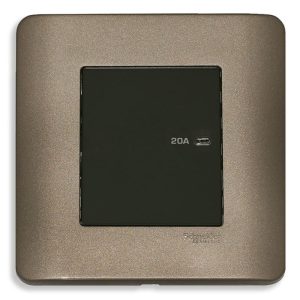 Bộ công tắc đơn 2 cực 20A màu đồng E8431D20_SZ_G19 Schneider