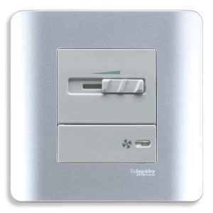 Bộ công tắc điều chỉnh tốc độ quạt màu xám E8431SPF_SA Schneider