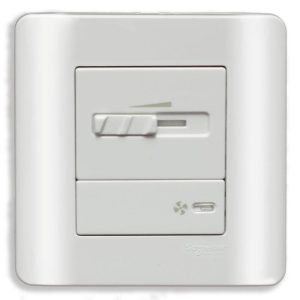 Bộ công tắc điều chỉnh tốc độ quạt màu trắng E8431SPF_WE Schneider