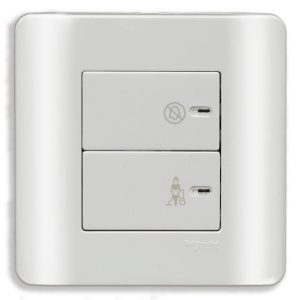 Bộ công tắc “Không làm phiền”,”Xin dọn phòng” màu trắng E8432DMS_G19 Schneider