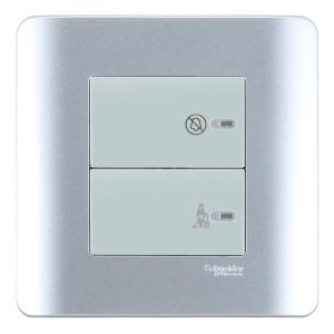 Bộ công tắc “Không làm phiền”,”Xin dọn phòng” màu xám E8432DMS_SA_G19 Schneider