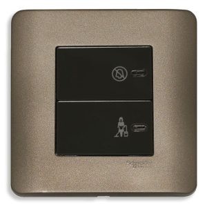 Bộ công tắc “Không làm phiền”,”Xin dọn phòng” màu đồng E8432DMS_SZ_G19 Schneider