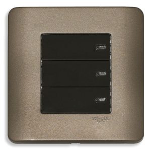 Bộ công tắc ba 1 chiều 16A màu đồng E8433_1_SZ_G19 Schneider