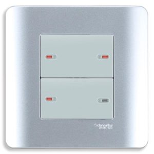 Bộ công tắc bốn 1 chiều 16A màu xám E8434_1_SA_G19 Schneider