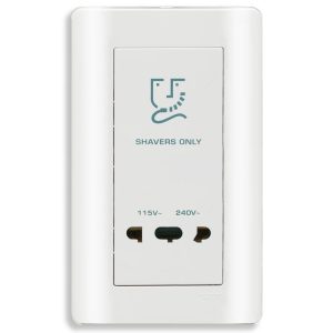 Bộ ổ cám dao cạo râu màu trắng E84T727V_WE Schneider