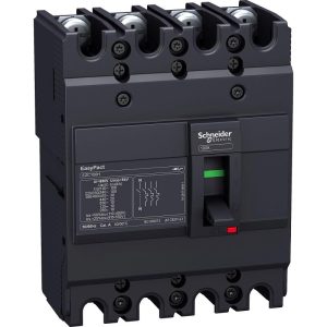 Thiết bị đóng cắt EZC100 4P 15A type N,lcu=15KA/415 VAC EZC100N4015 Schneider