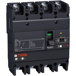 Thiết bị đóng cắt EZCV250 4P 63A type N,lcu=25ka 415 VAC EZCV250N4063 Schneider