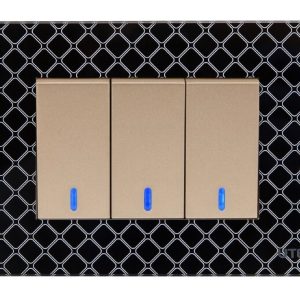 Bộ 3 công tắc mặt kính