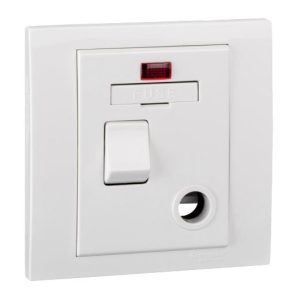 Bộ công tắc cầu chì có công tắc 13A có đèn neon KB31DNFSG_WE Schneider