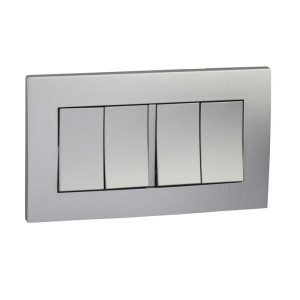 Bộ công tắc 4, hai chiều màu bạc KB34_AS Schneider