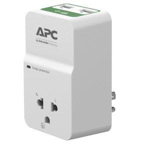 Ổ cắm chống sét lan truyền 1 ổ cắm, 2 ổ căm USB PM1WU2-VN : PM1WU2-VN : APC Home/Office SurgeArrest 1 Outlet with 2 Port 2.4A USB Charger 230V Vietnam Schneider