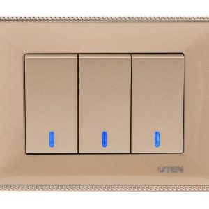 Q120-Bộ 3 công tắc 1 chiều có đèn Led