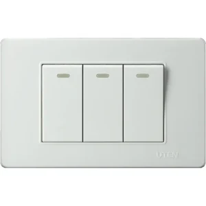 Bộ 3 công tắc 1 chiều UTEN dùng cho đế âm chữ nhật V3.0, V7.0, V9.1, A8, Q120, W118