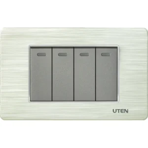 Bộ 4 công tắc 1 chiều UTEN cỡ XS Series V7.0PGK31L + V7.0PM3