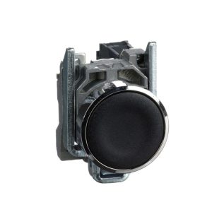 Dòng XB4 – Nút nhấn nhả XB4BA21 Push button, metal, flush, black, Ø22, spring return, unmarked, 1 NO Schneider