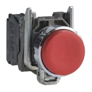 Dòng XB4 – Nút nhấn nhả XB4BL42 Red projecting complete pushbutton Ø22 spring return 1NC “unmarked” Schneider