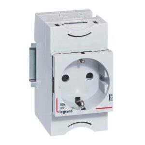Ổ cắm – 10/16 A – 250 V – 2P+E – có nắp đậy – tiêu chuẩn Đức – 004285 Legrand