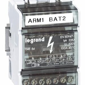 Khối phân phối mô-đun Monobloc – 4P – 100 A – 7 kết nối – 004884 Legrand