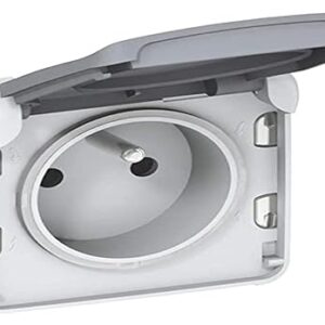 Ổ cắm chuẩn Pháp 16A – IP55 – Plexo Xám – 069551 Legrand