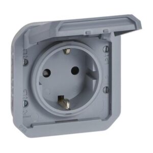 Ổ cắm chuẩn Đức 16A – IP55 – Plexo Xám | 069571 Legrand