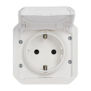 Ổ cắm chuẩn Đức 16A – IP55 – Plexo Trắng | 069639 Legrand