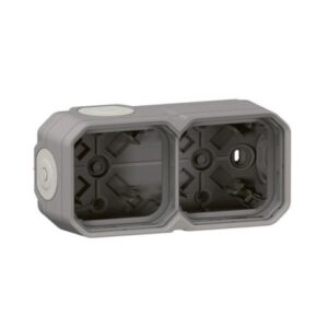 Hộp nổi đôi Plexo chống thấm IP55 – Xám | 069672 Legrand