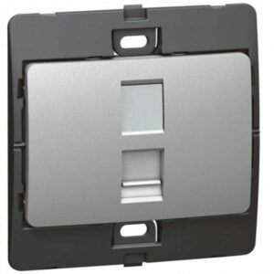 Ổ cắm điện thoại RJ11, 4 tiếp điểm, màu xám bạc – 283160 Legrand