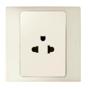Ổ cắm 3 cực chuẩn Âu-Mỹ 16A 2P+E- 250V~, màu ngọc trai – 283303 Legrand