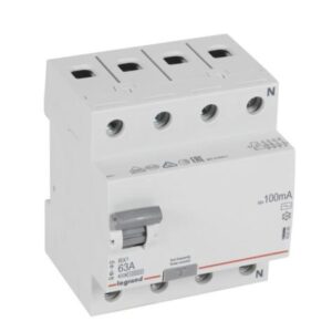 RCCBs RX3 AC type 4P ~ 400V 100 mA 63A – 402068 Legrand