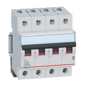 MCB TX3 10kA 4P ~230/400V 20A – 404257 Legrand