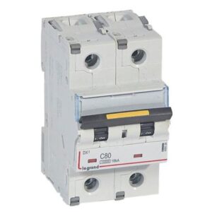 MCB DX3 10000A 2 pole 80A curve C – 409228 Legrand