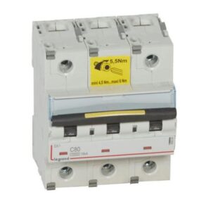 MCB DX3 10kA 3P ~230/400V 80A – 409280 Legrand