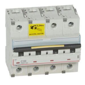 MCB DX3 10kA 4P ~230/400V 100A – 409363 Legrand
