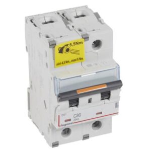 MCBs DX3 25kA 2P ~230/400V 80A – 409775 Legrand