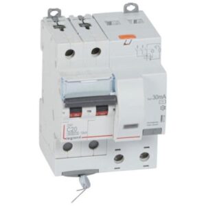 RCBO DX3 6000A 2 pole 20A curve C type AC 30mA – 411159 Legrand