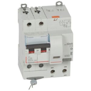 RCBO DX3 6000A 2 pole 25A curve C type AC 30mA – 411160 Legrand