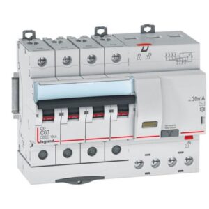 Cầu dao chống rò với bảo vệ quá tải (RCBO) -10kA -4P-400 V~ -63 A -30mA -AC – 411192 Legrand