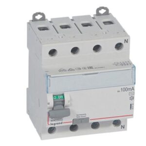 Thiết bị đóng cắt RCCB DX3-ID 4PR AC 63A 100mA-411714 Legrand