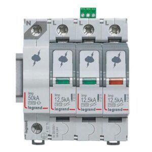 Thiết bị chống sét SPD – bảo vệ bảng phân phối chính -T1+T2 -limp 12,5 kA/cực -3P+N còn lại – 412275 Legrand