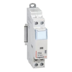 Contactor CX³ không tay cầm 2 cực – 25A – 250V~ 2NO tiếp điểm với cuộn dây 24V~ – 1 module –  412505 Legrand