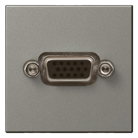 Ổ cắm VGA HD15, 2 mô-đun, màu xám đậm – 572782 Legrand