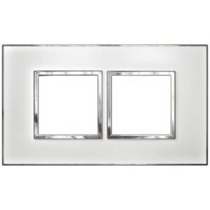 Mặt viền vuông 4 mô-đun (2×2), kính trắng-575084 Legrand