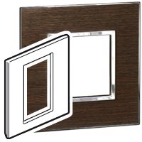 Mặt che vuông Arteor 3 modules màu gỗ nâu sậm 575165 Legrand