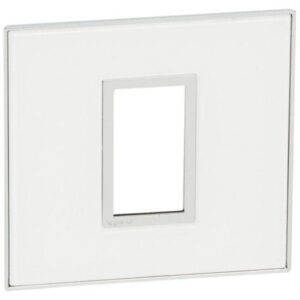 Mặt viền vuông 1 mô-đun, kính trắng – 575204 Legrand