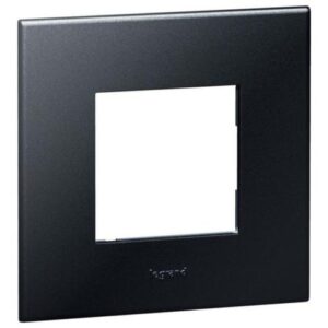 Mặt viền vuông 2 mô-đun, màu đen – 575212 Legrand